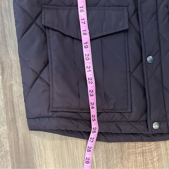 Vintage Women’s BANANA REPUBLIC Quilted Full Zip Snap Vest Large - Picture 3 of 8
